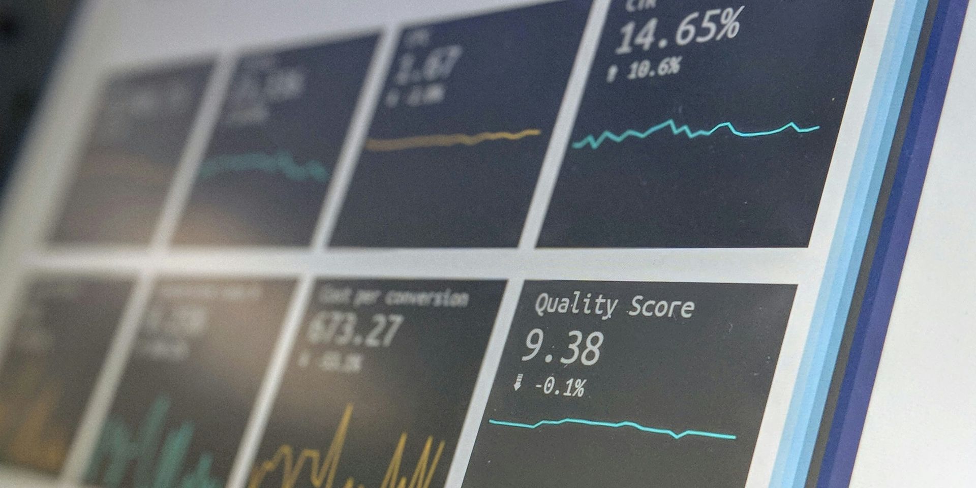 digital screen with squares each containing a datapoint