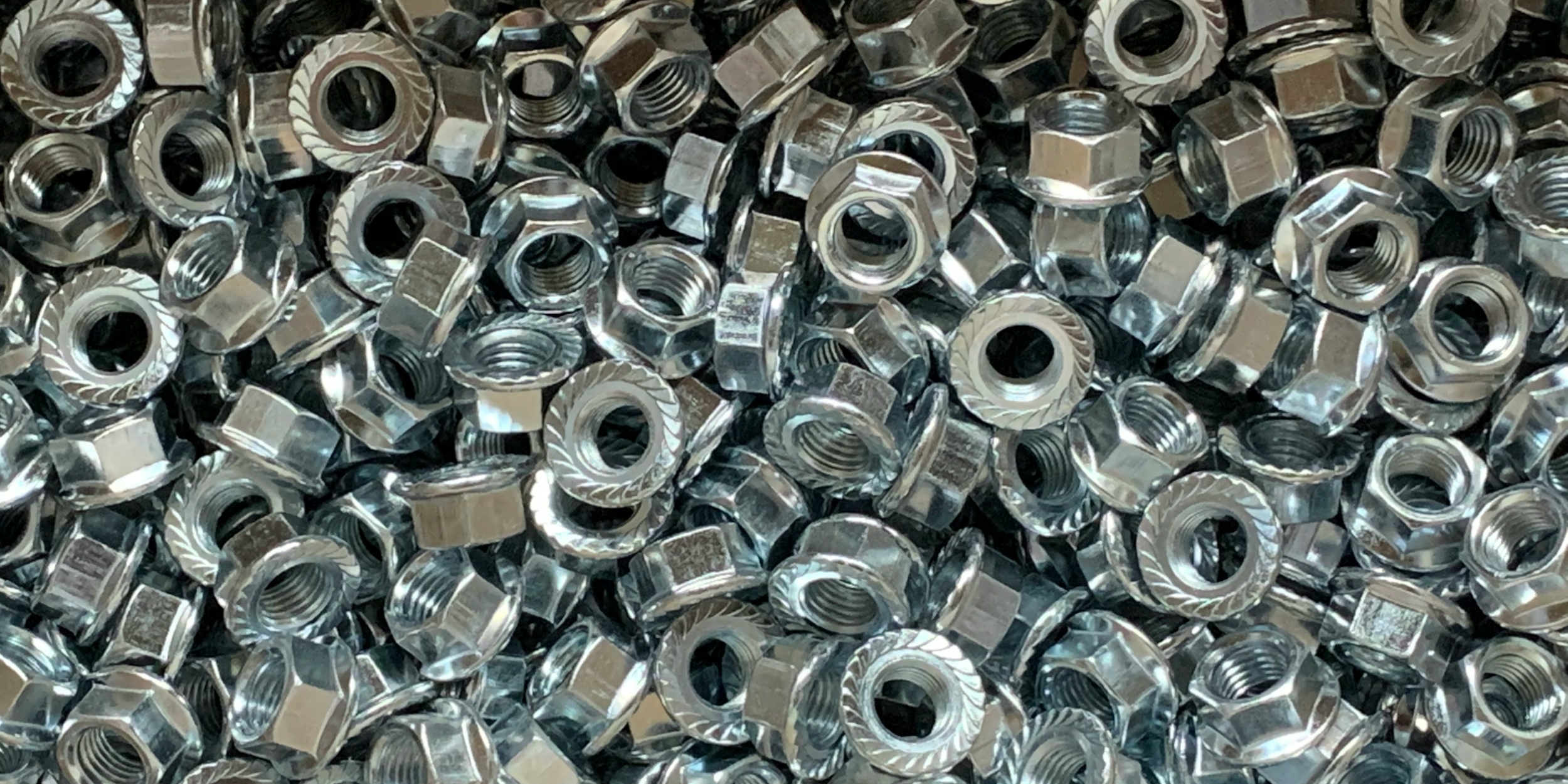 large pile of bolts